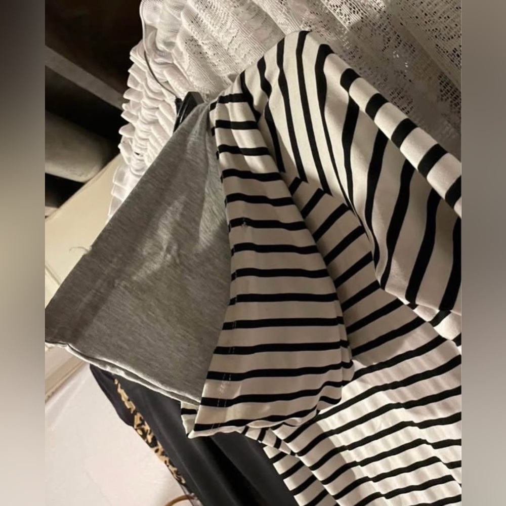 Thumbhole, Dual Hood, Striped Pull Over Hoodie in Great Condition. Size S $7